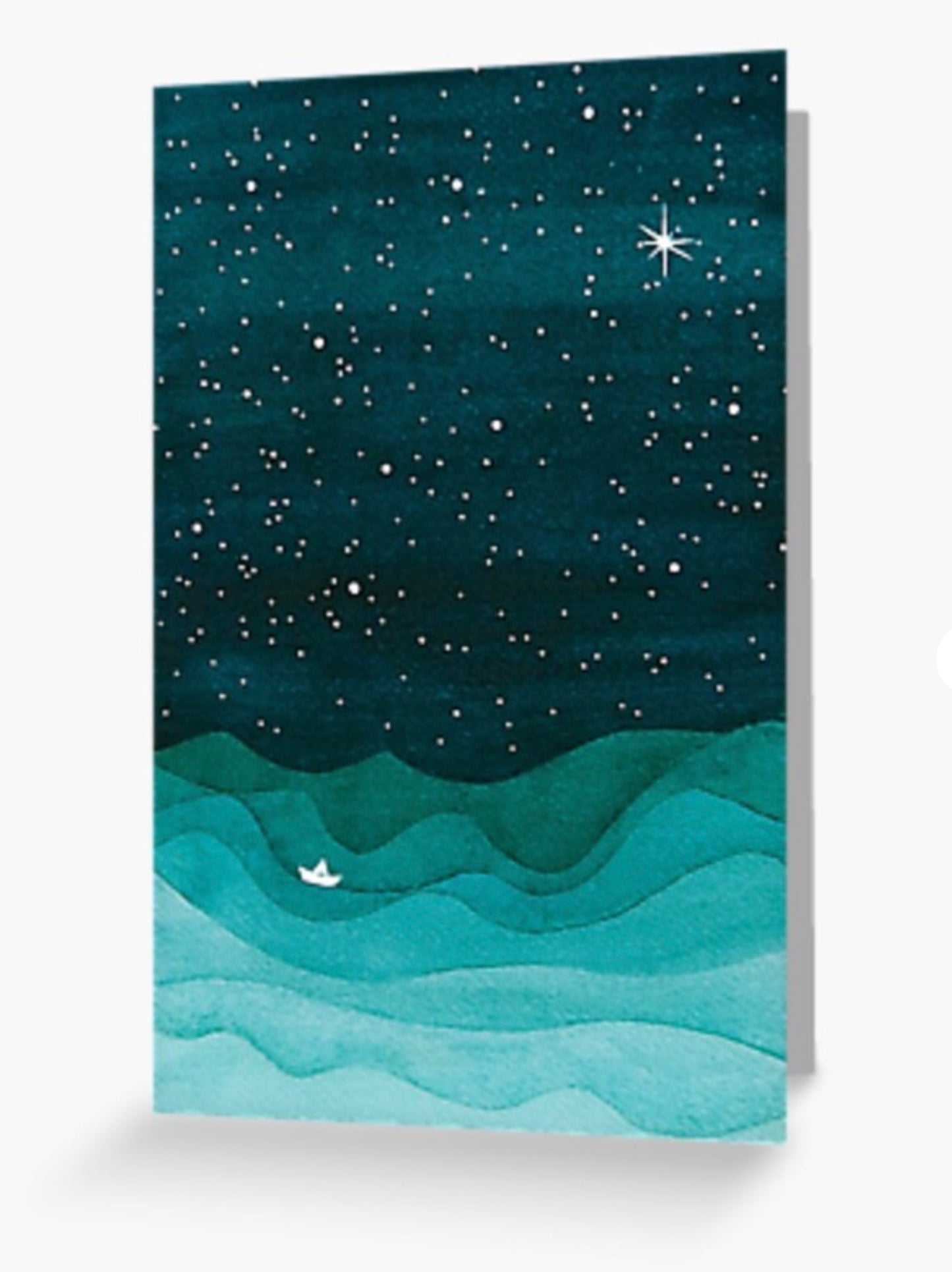 Blank Starry Ocean Card