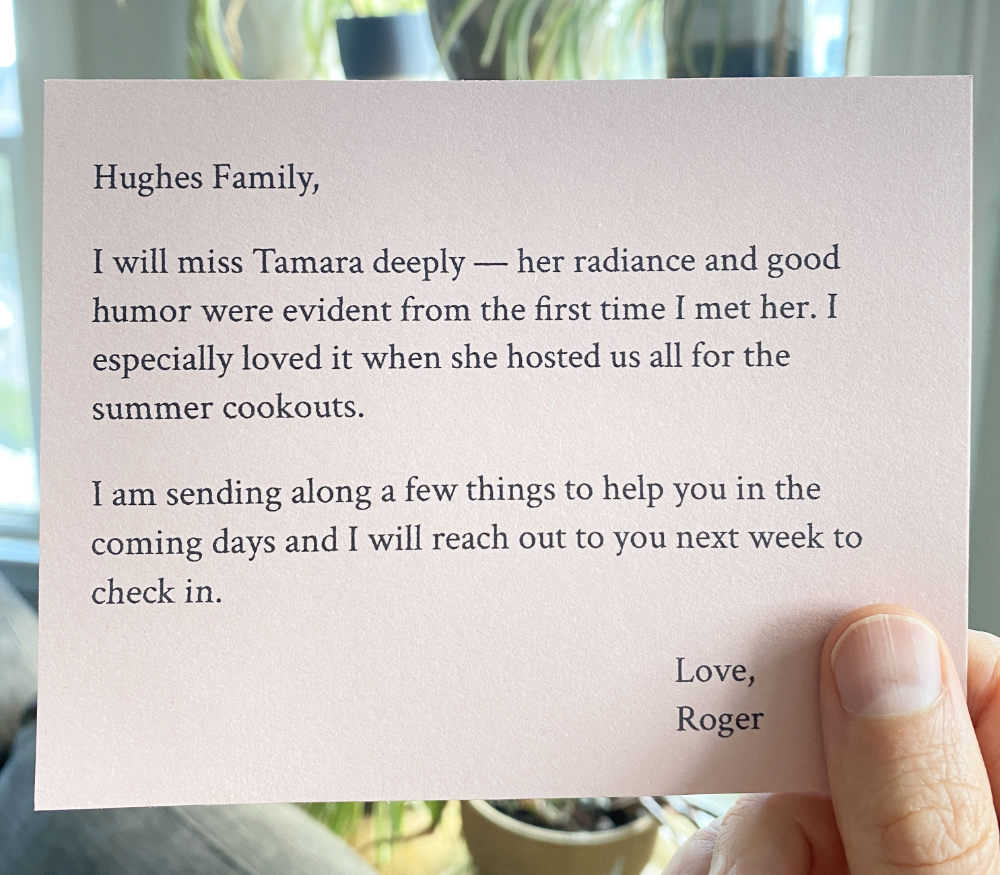 Typed on Cream Cardstock