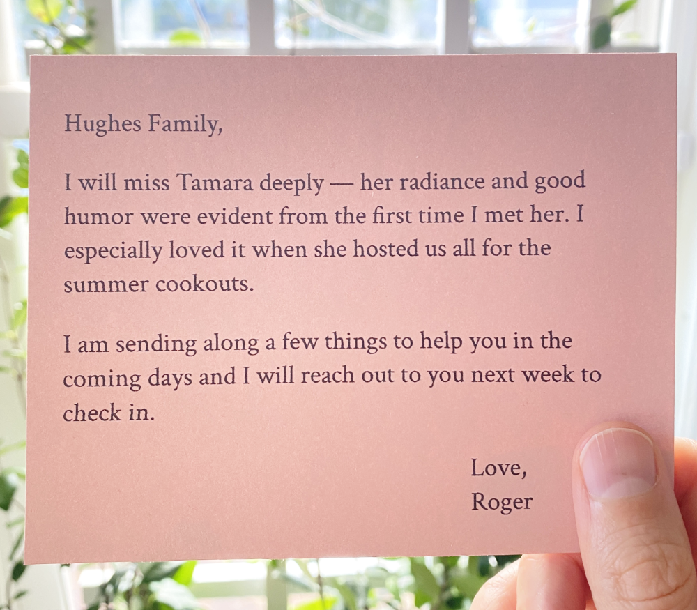 Typed on Rose Cardstock