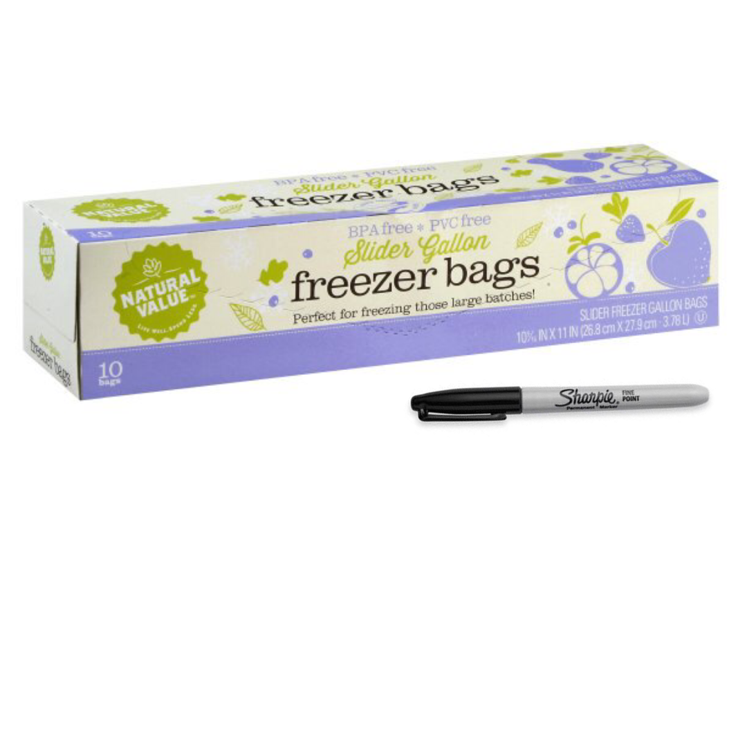 Freezer Bags and Permanent Marker