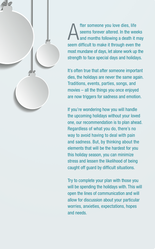 A Practical Guide For Grieving During the Holidays