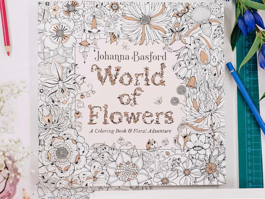 World of Flower Coloring Book
