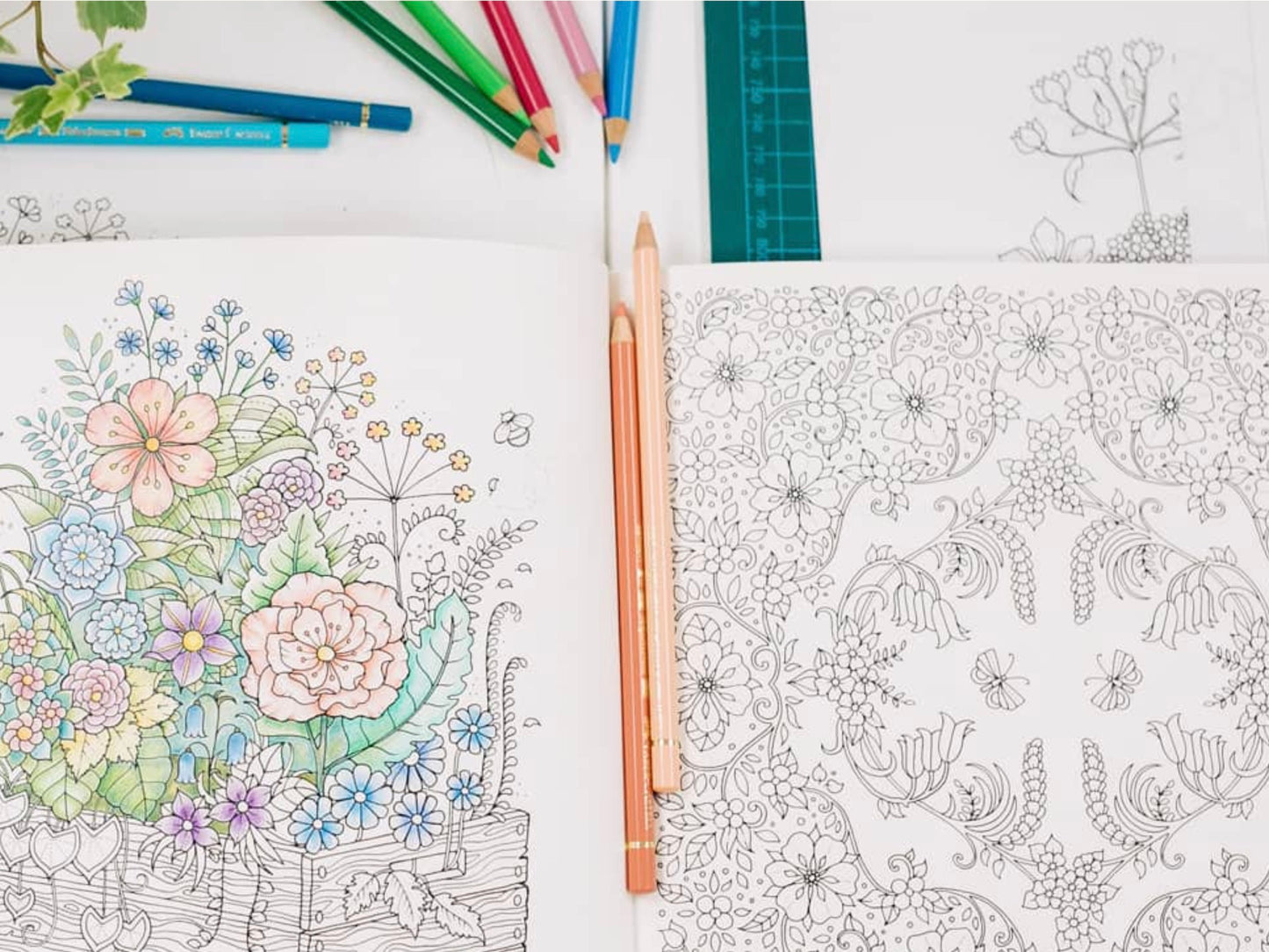 World of Flower Coloring Book