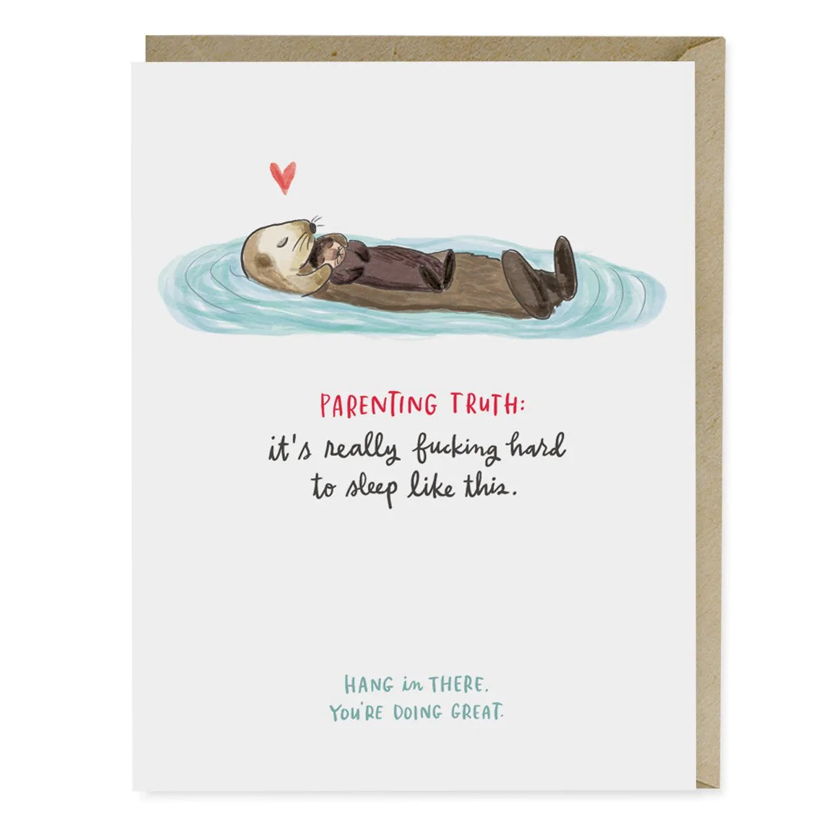 Baby Otter Parenting Card