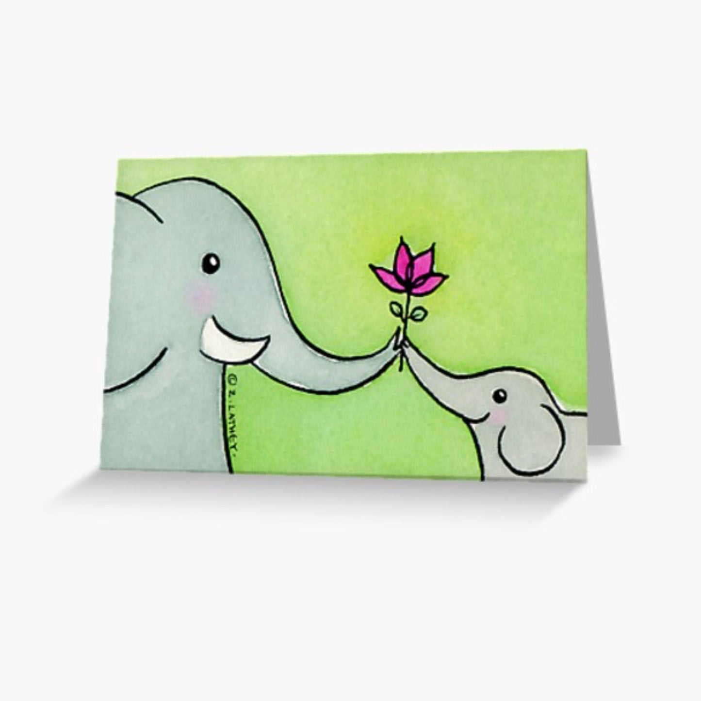 Blank Elephants Card