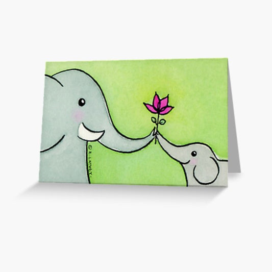 Blank Elephants Card