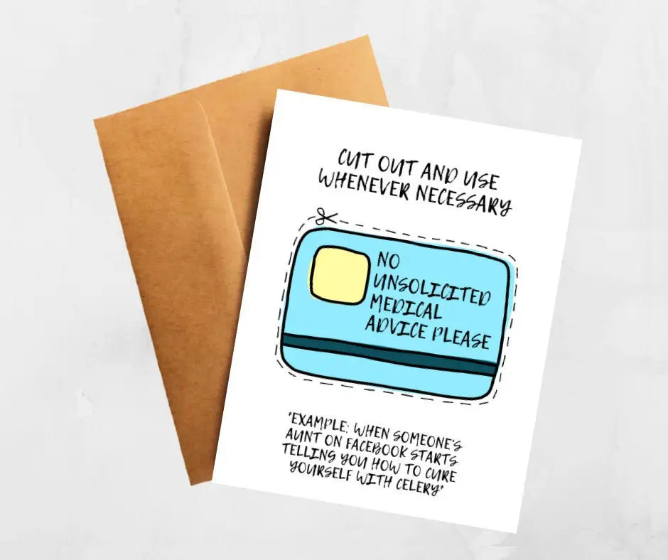 No Unsolicited Advice Card