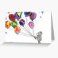 Blank Bear and Balloons Card